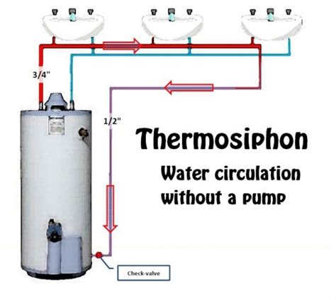 Domestic Hot Water Recirculation System Diagram With Multipl