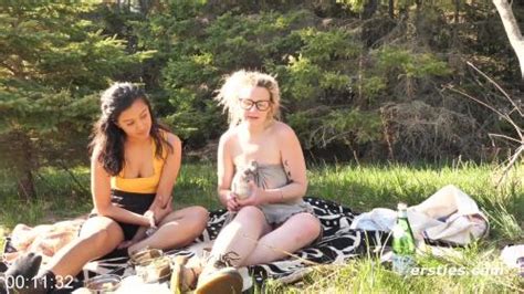 Sexy Amateur Lesbians Have Hot Sex Outdoors With Toys