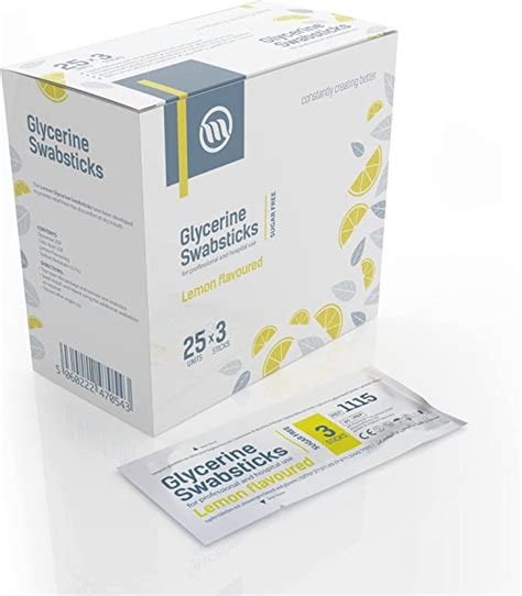 Optimum Medical Glycerin Swabsticks Lemon Or Blackcurrant Flavour