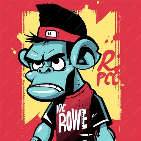 Premium Vector Funky Apes Vector Illustration Tshirt Design