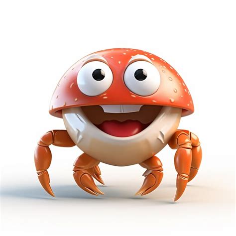 Premium Ai Image A Cartoon Crab With A Big Smile On Its Face