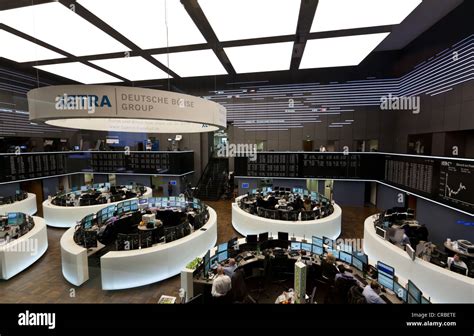 Large Trading Hall Of The Frankfurt Stock Exchange Deutsche Boerse AG