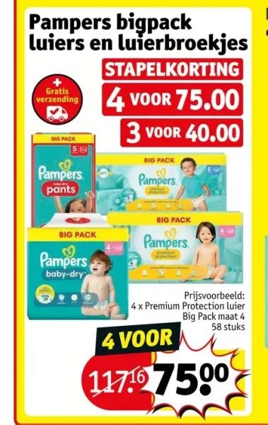 Pampers Bigpack Luiers En Luierbroekies Promotie Bij Kruidvat