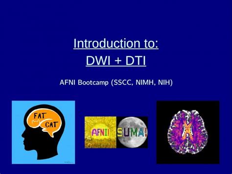 PDF Introduction To DWI DTI 2017 10 29 Outline DWI And