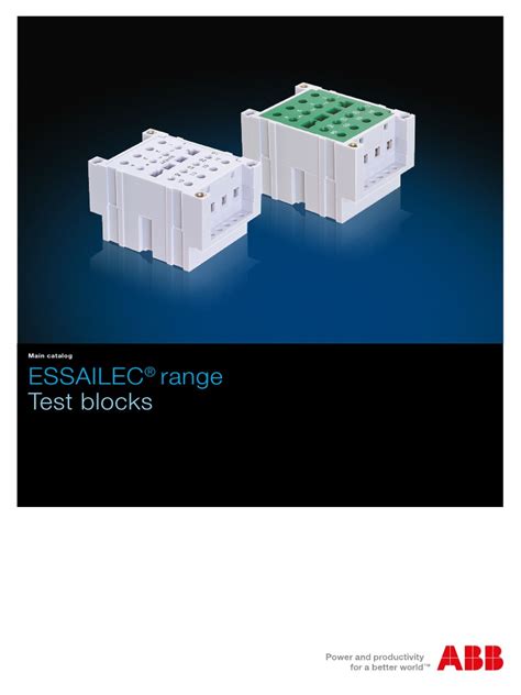 Essailec Range Test Blocks Pdf Electrical Connector Ac Power