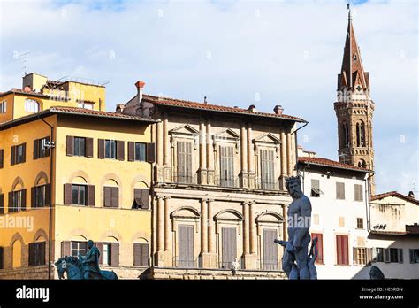 Is Building On Of Piazza Della Signoria In Florence Hi Res Stock