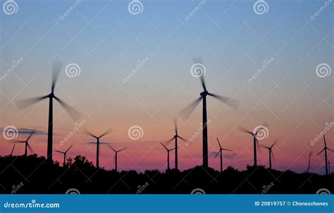 Wind turbine at sunset stock image. Image of industrial - 20819757