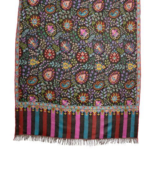 Nadyne Pashmina Shawl Black Multi Shaw Brothers Official