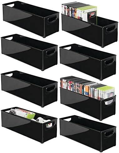 Mdesign Juego De Cajas De Almacenaje Apilables Para Guardar Dvd