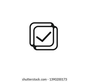 Black Check Mark Flat Icon Tick Stock Vector Royalty Free 1390200173