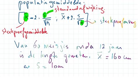 95 En 68 Betrouwbaarheidsinterval 2 Wiskunde A Havo YouTube