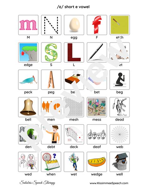 Set Of Short Vowel Phoneme Worksheets For Speech Therapy Practice 15