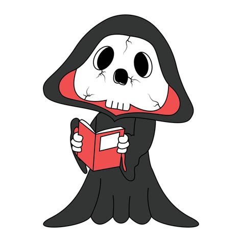 cute Grim reaper cartoon 11890604 Vector Art at Vecteezy