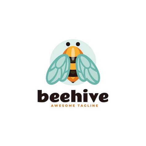 Premium Vector | Vector Logo Illustration Beehive Simple Mascot Style