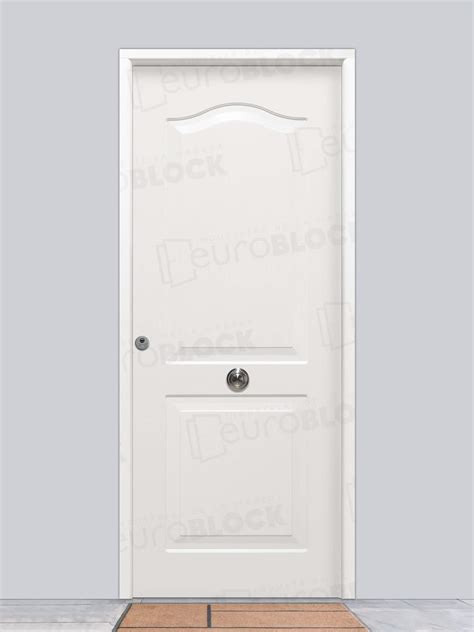 Puerta Galvanizada Met Lica Semiprovenzal Saga Blanca Cara