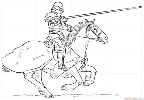 How to draw a knight on horse | Step by step Drawing tutorials