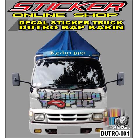 Jual Stiker CABIN MOBIL TRUCK BAGIAN CABIN DEPAN DECAL STIKER TRUCK