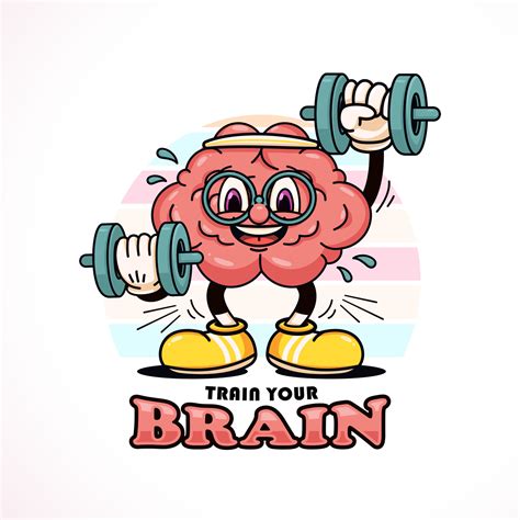 Train Your Brain. Suitable for logos, mascots, t-shirts, stickers and