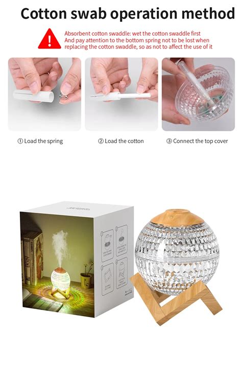 Crystal Ball Humidifier Diffuser Ultrasonic Aromatherapy Oils Humidifier Night Lights Essential