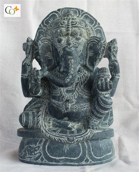 Buy Granite Sitting Ganesha Stone Statue Ft Crafts Odisha