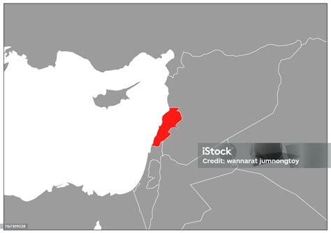 灰色基礎上的黎巴嫩地圖向量圖形及更多世界地圖圖片 世界地圖 亞洲 全球性 Istock