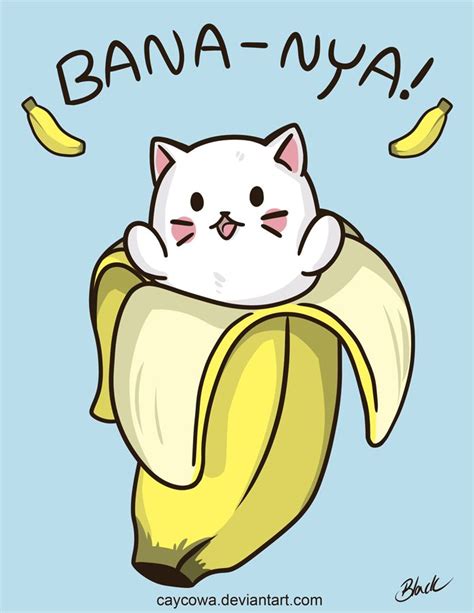 Bananya By Caycowa Dacxr Png Cute Cat Drawing Kawaii