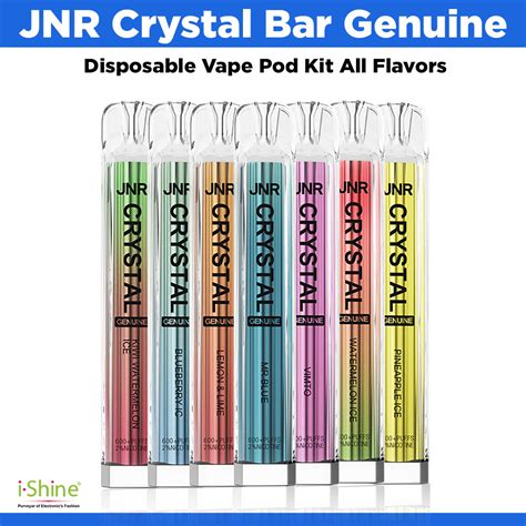 Jnr Crystal Bar Genuine Disposable Vape Pod Kit All Flavors