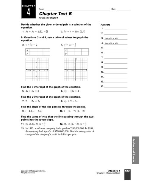 Algebra Chapter Practice Test Bank Home