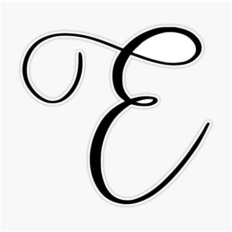 Cursive Letter E Tattoo