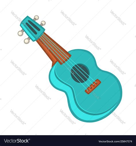 Cartoon Ukulele Royalty Free Vector Image Vectorstock