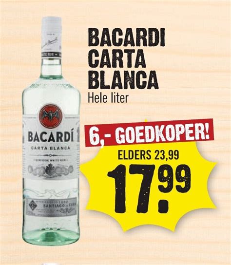 Bacardi Carta Blanca Hele Liter Aanbieding Bij Super Dirck 3