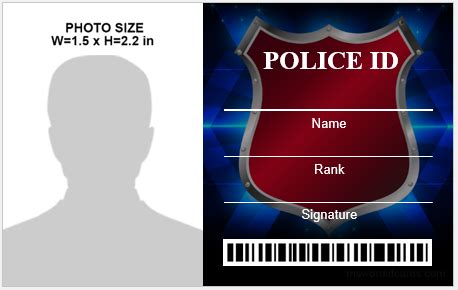 Police ID Card Templates for MS Word | Download Edit & Print