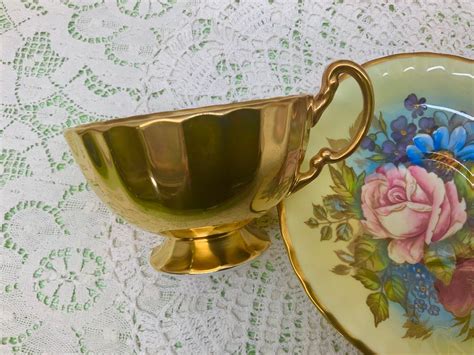 Aynsley Artist Signed Teacup And Saucer Circa Etsy