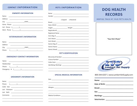 Dog Health Records Form Lambert Vet Supply Fill Out Sign Online