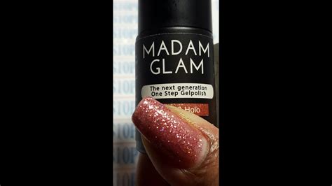 Madam Glam Pink And Holo One Step Gel Polish Youtube