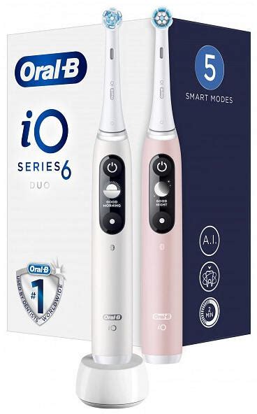 Oral B iO Series 6 Duopack white pink elektromos fogkefe vásárlás