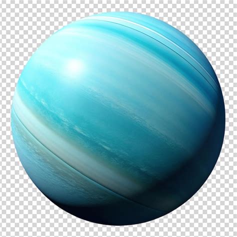 Uranus Planet Isolated White Background Premium AI Generated PSD