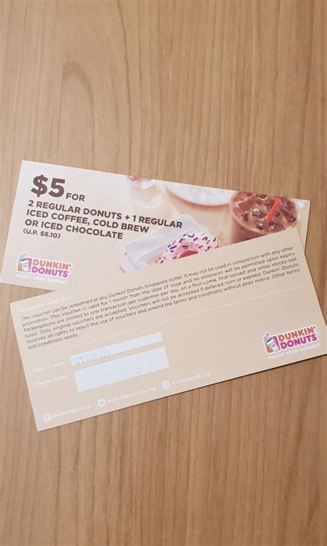 DUNKIN DONUTS Vouchers Tickets Vouchers Vouchers On Carousell