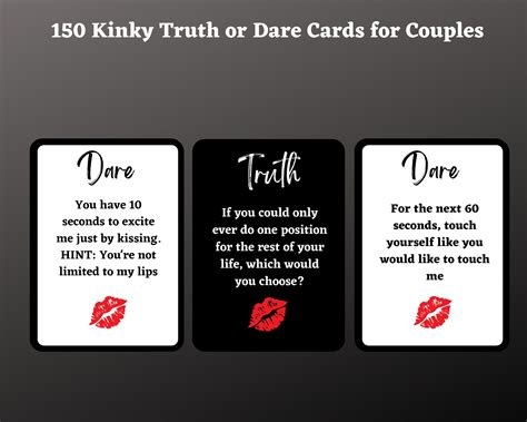 250 Adult Truth Or Dare Game Card Bundle Kinky Couples Game Etsy