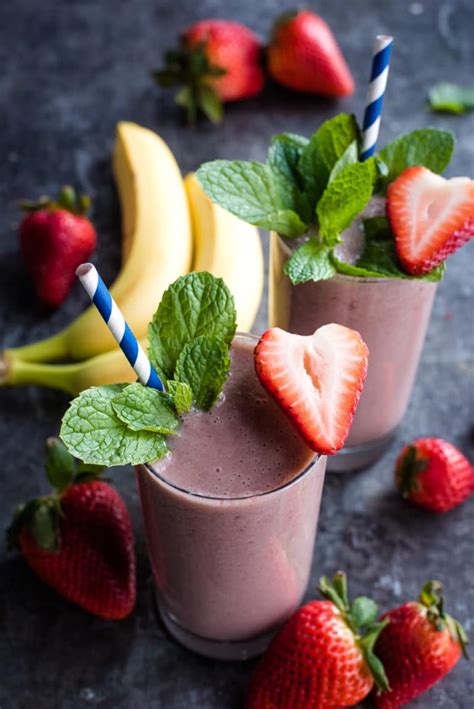 Strawberry Banana Smoothie Recipe The Adventure Bite