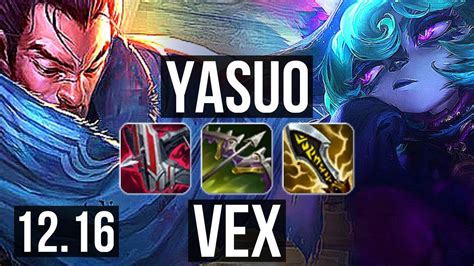 YASUO Vs VEX MID 2 5M Mastery 1800 Games 8 2 7 KR Diamond 12