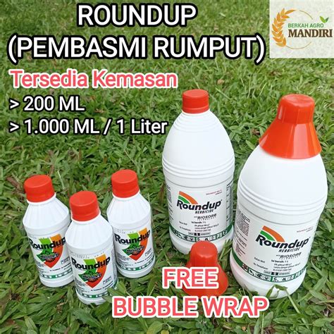 Jual ROUNDUP PEMBASMI RUMPUT LIAR DAN GULMA ROUND UP 200 ML 1 LITER