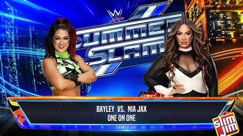 Nia Jax Vs Bayley One On One Wwe Summerslam Youtube