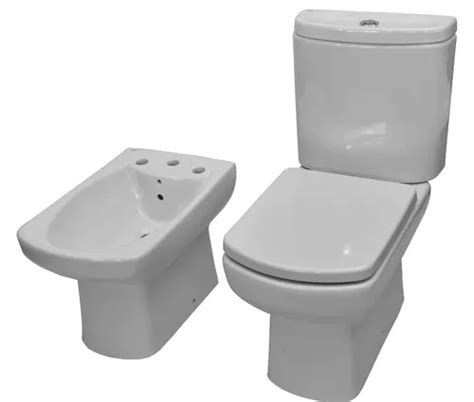 Juego Baño Roca Dama Senso Inodoro Deposito Bidet 3 Tapa