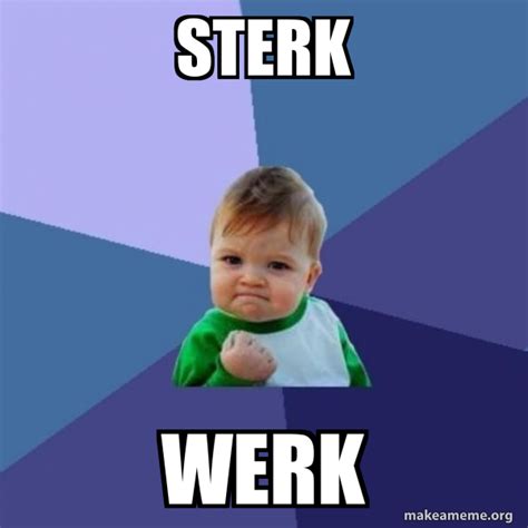 Sterk Werk Success Kid Make A Meme