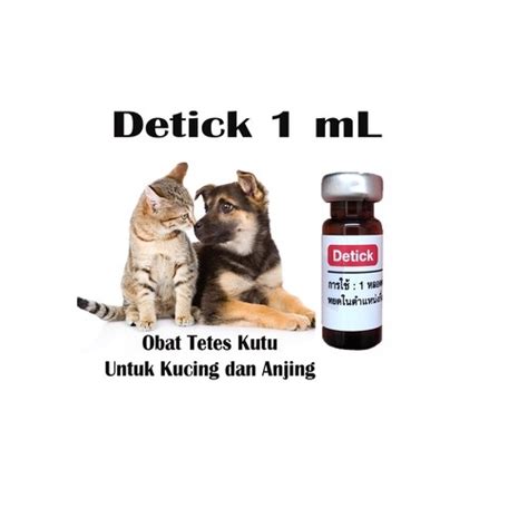 Jual DETICK 1ml 2ml Obat Kutu Untuk Kucing Anjing Shopee Indonesia