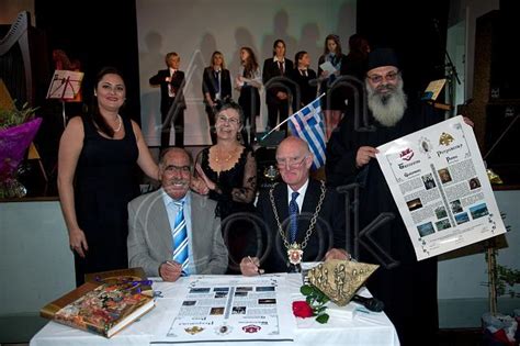 Ann Cook Glastonbury Patmos Aa Signing The Twinning Charter