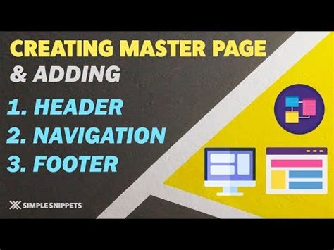 Learn Creating Master Page In ASP NET Adding Navigation Menu Footer