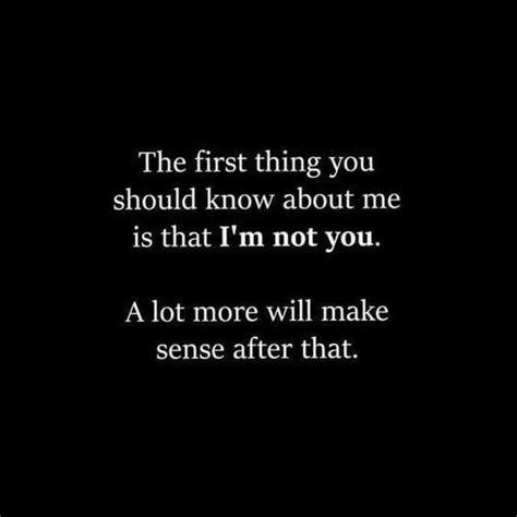 The First Thing You Should Know About Me Is That I Am Not You A Lot