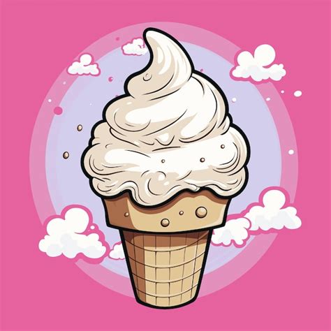 Premium Vector Ice Cream Cone Vector Illustration